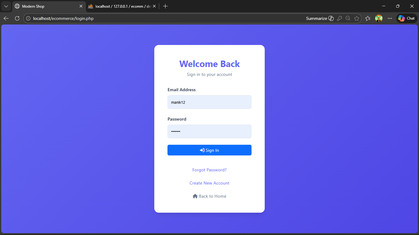 E-commerce Platform Homepage